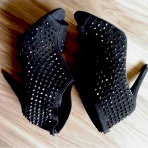 Michael Kors(Authentic )stud grommet booties w/ peep toe style(worn 1 X *NO BOX